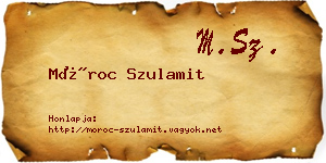 Móroc Szulamit névjegykártya